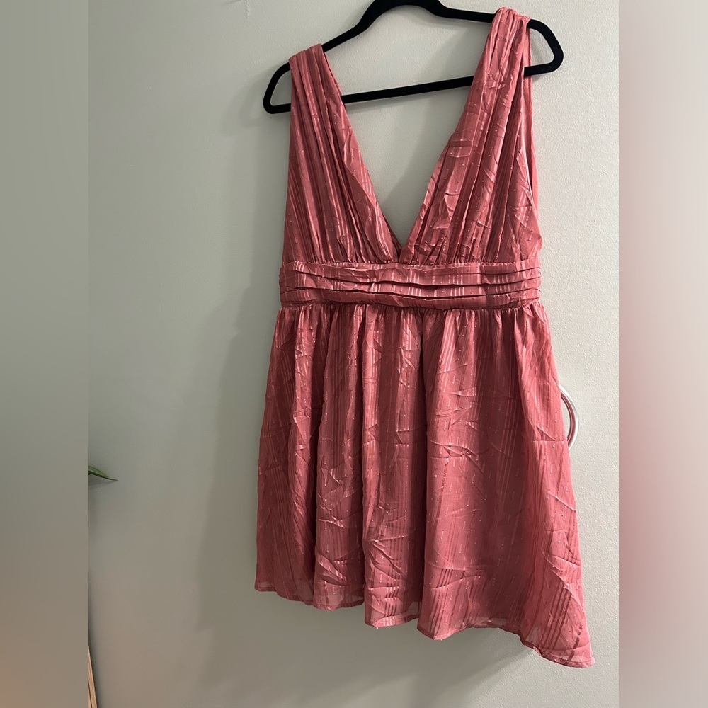 NWT lulus Romantic At Heart Rose Pink Striped
Skater Mini Dress - Picture 4 of 6